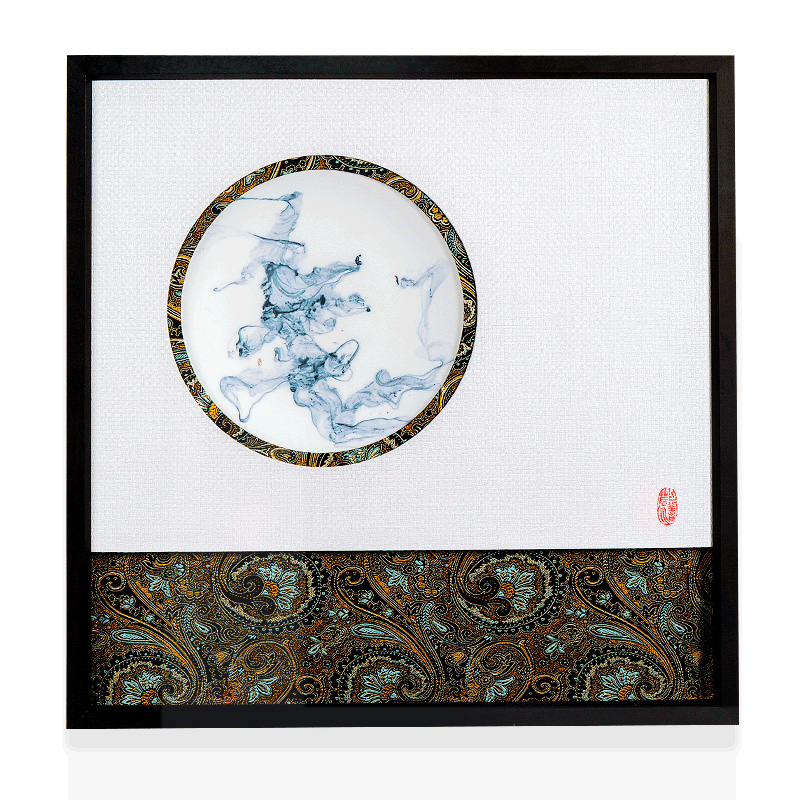 Framed porcelain plate painting home living room decorative mural Jahrriesnge porcelain painting of cna1516
