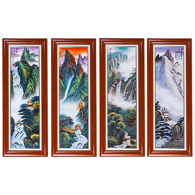 Landscape porcelain plate painting background wall decoration home Jahrriesnge porcelain painting of cna1522