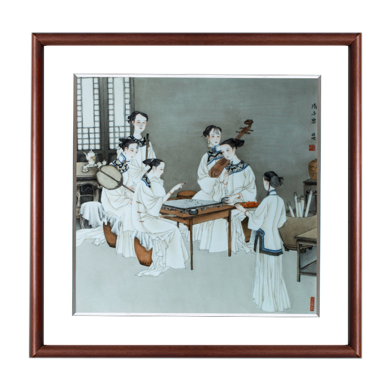 Designer hand-painted figures porcelain plate painting home decoration Jahrriesnge porcelain painting of cna1542