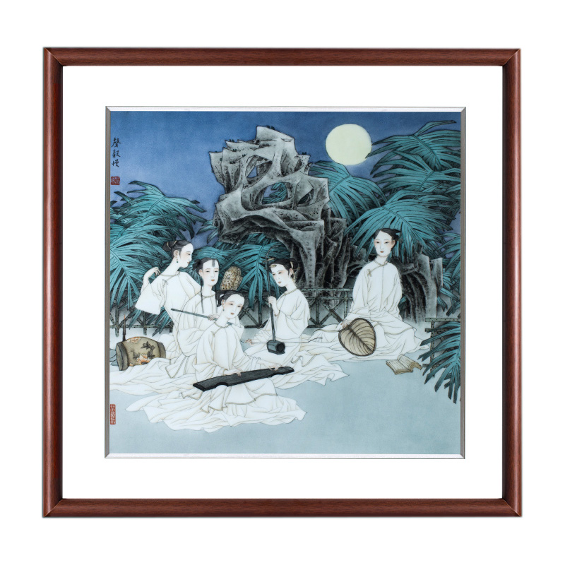 Designer hand-painted figures porcelain plate painting for bedroom Jahrriesnge porcelain painting of cna1545