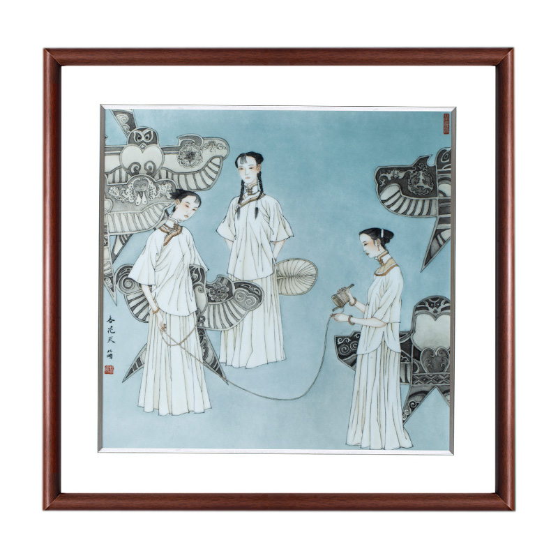 Jingdezhen hand painted figures ceramic plate painting decorative home Jahrriesnge porcelain painting of cna1549