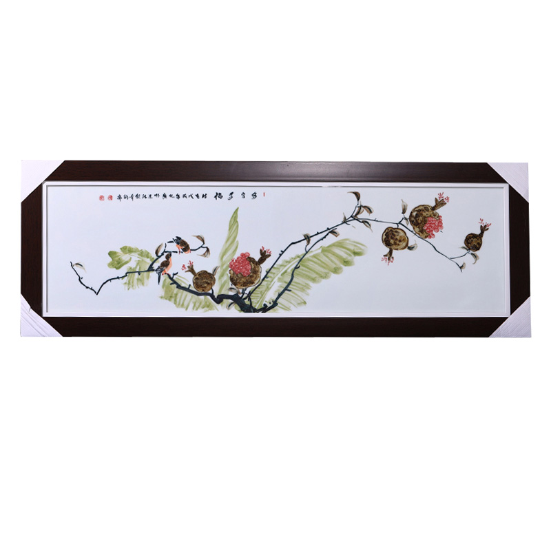 Hand painted pastel ceramic painting plate hotel lobby mural Jahrriesnge porcelain painting of cna1572