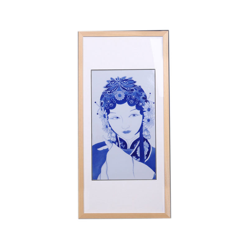 Hand-painted Peking Opera Huadan figure porcelain plate painting Hotel Jahrriesnge porcelain painting of cna1584