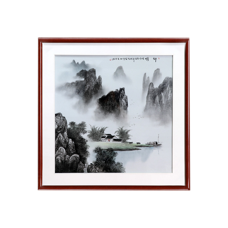 Hand-painted landscape porcelain plate painting living room murals Jahrriesnge porcelain painting of cna1611