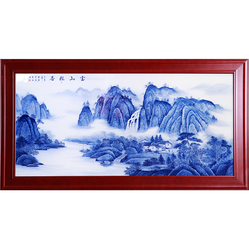Jingdezhen hanging porcelain plate painting landscape living room Jahrriesnge porcelain painting of cna1614