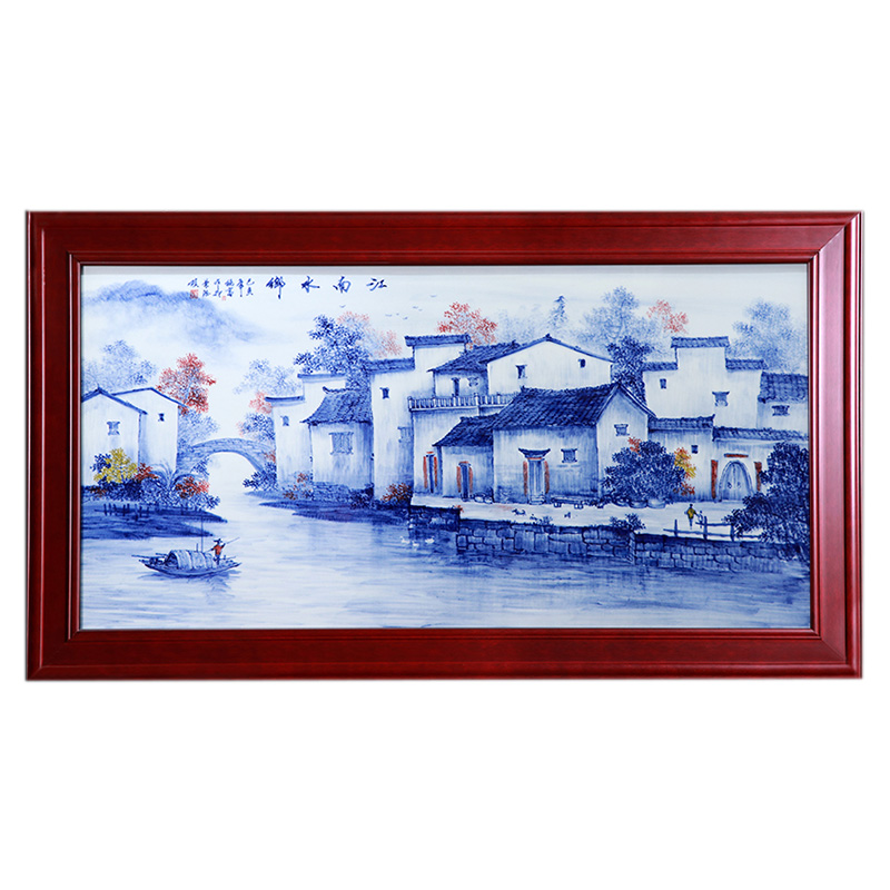 Chinese blue and white porcelain plate painting office decoration Jahrriesnge porcelain painting of cna1624