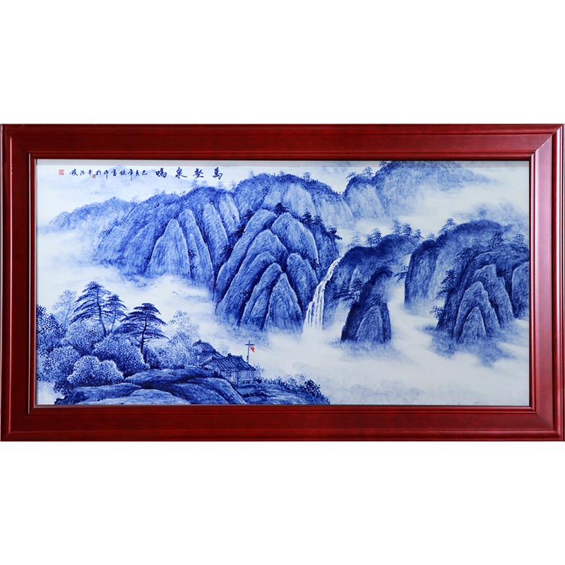 Hand-painted blue and white landscape porcelain plate painting home Jahrriesnge porcelain painting of cna1629