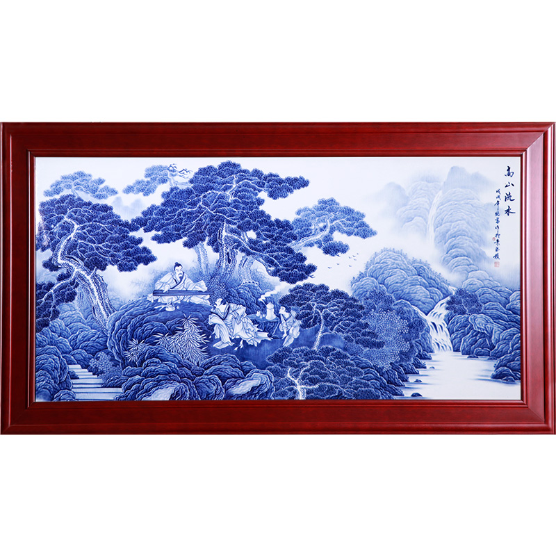 Hand-painted porcelain plate painting mountains and flowing water home Jahrriesnge porcelain painting of cna1635