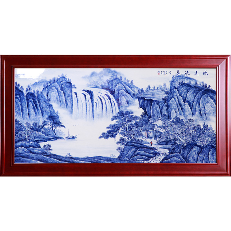 Jingdezhen hand painted landscape porcelain plate painting living room Jahrriesnge porcelain painting of cna1644