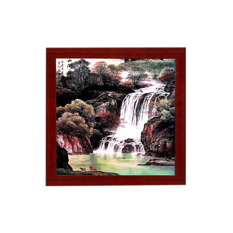 Mountain clear spring ceramic plate painting dining room restaurant Jahrriesnge porcelain painting of cna1661