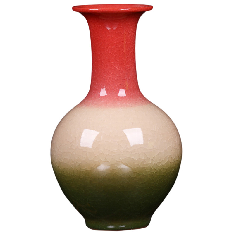 Jingdezhen vintage rainbow ceramic flower vase living room decorations Jahrriesnge porcelain of cna1672