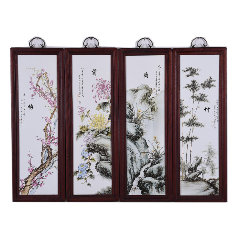 Jingdezhen plum orchid bamboo and chrysanthemum porcelain paintings Jahrriesnge porcelain painting of cna1723
