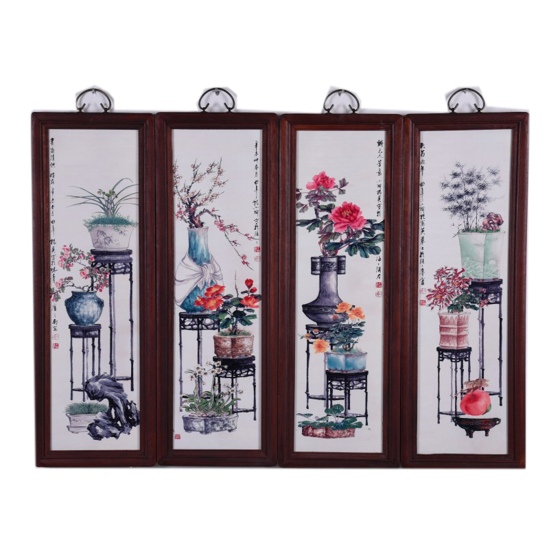 Jingdezhen flowers and vases porcelain paintings living room home Jahrriesnge porcelain painting of cna1724