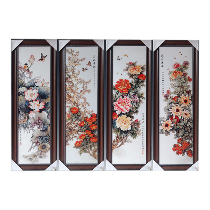 Jingdezhen birds and flowers ceramic painting hotel club teahouse home Jahrriesnge porcelain painting of cna1726