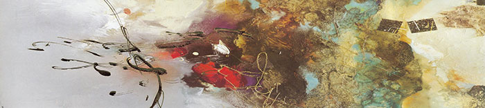 Jahrriesnge Architecture of hotel bedside long decorative painting lpf04322