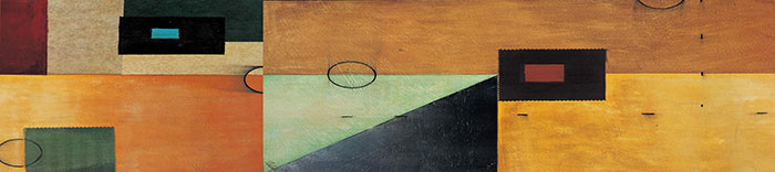 Jahrriesnge Architecture of hotel bedside long decorative painting lpf04333