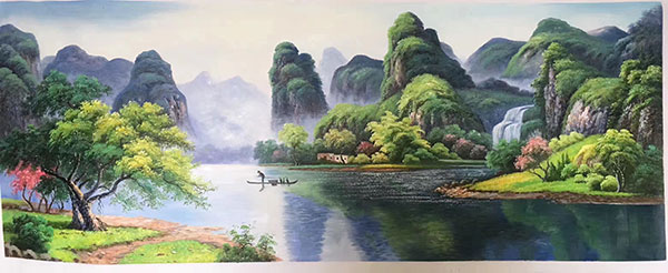 JAHRRIESNGE Landscape of one-leaf-canoe-lpg1147 