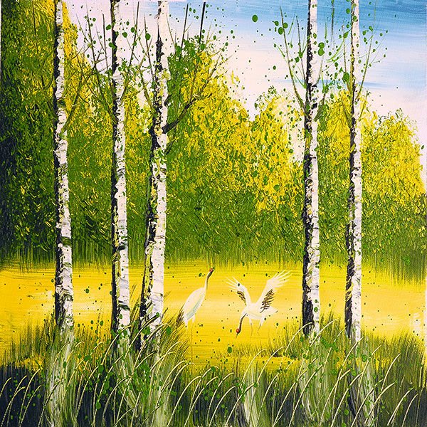 Jahrriesnge Landscape of crane lpg2464 